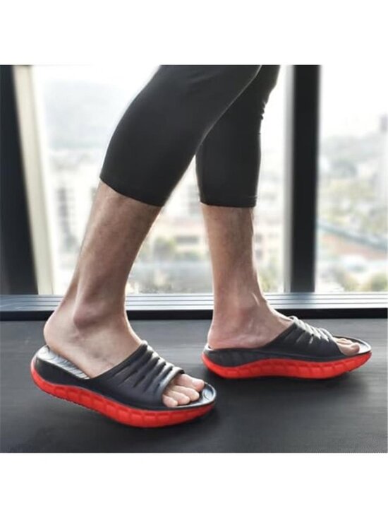 New Mens Recovery Sandals Orthotic Arch Support Open Toe Sport Slides Thick
